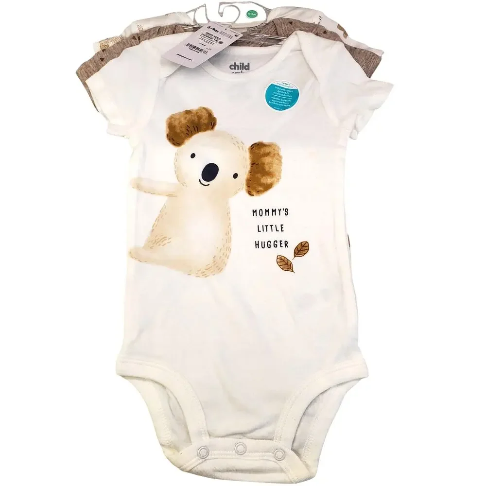 Carters Baby Boy Koala Body Suit 3 Piece 6-9 Months NEW Cotton